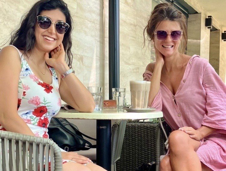 Silvia with Leda, Les Roches Marbella graduate advising leading Ferris wheel companies