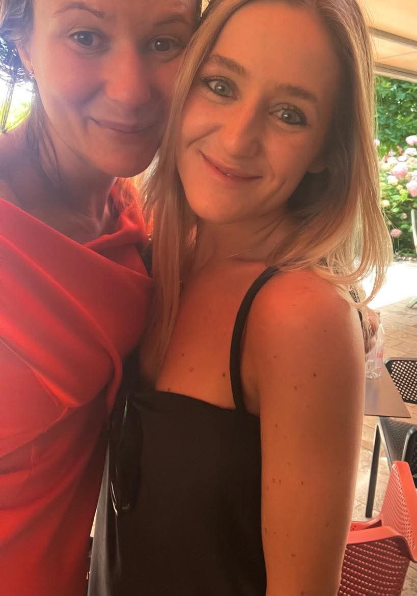 Silvia with Teodora, BHMS graduate working in logistics at Zurich Airport